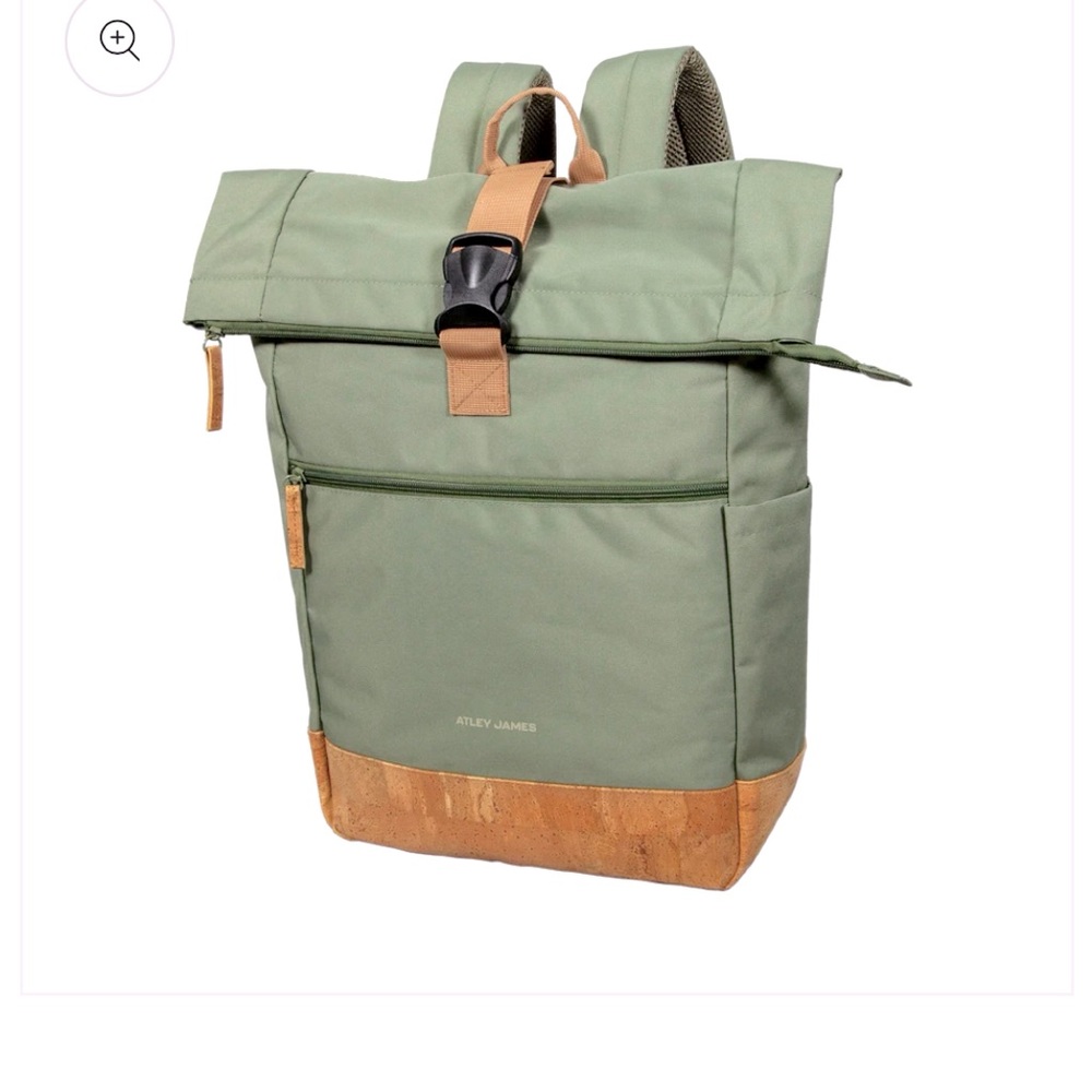 Atley James Dakota Backpack Green Tan New Minimalist